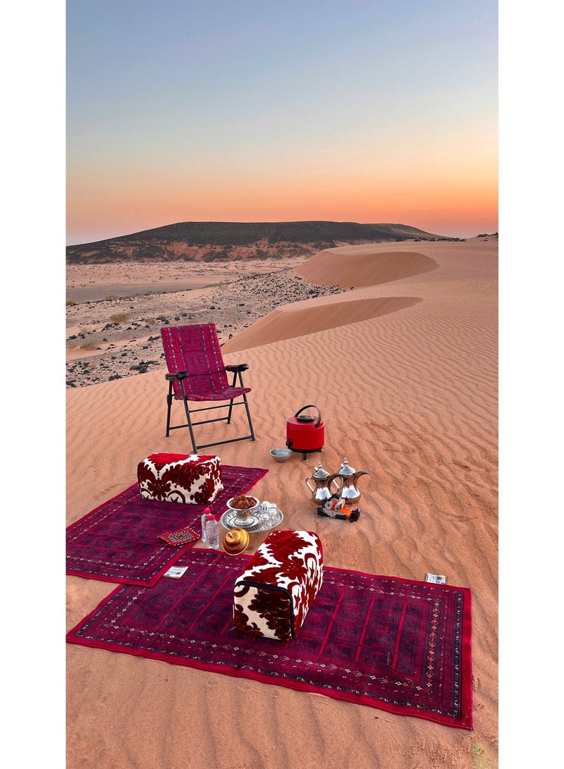 SEGADTY Sadu Carpet from segadty a traditional design inspired by Sadu patterns a practical travel carpet for outdoor and camping adding an authentic touch to your seating area - Image 3